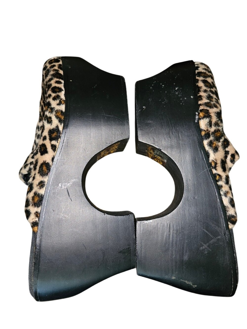 VolatilecLeopard Print Platform Clog Heels - Women's Fashion